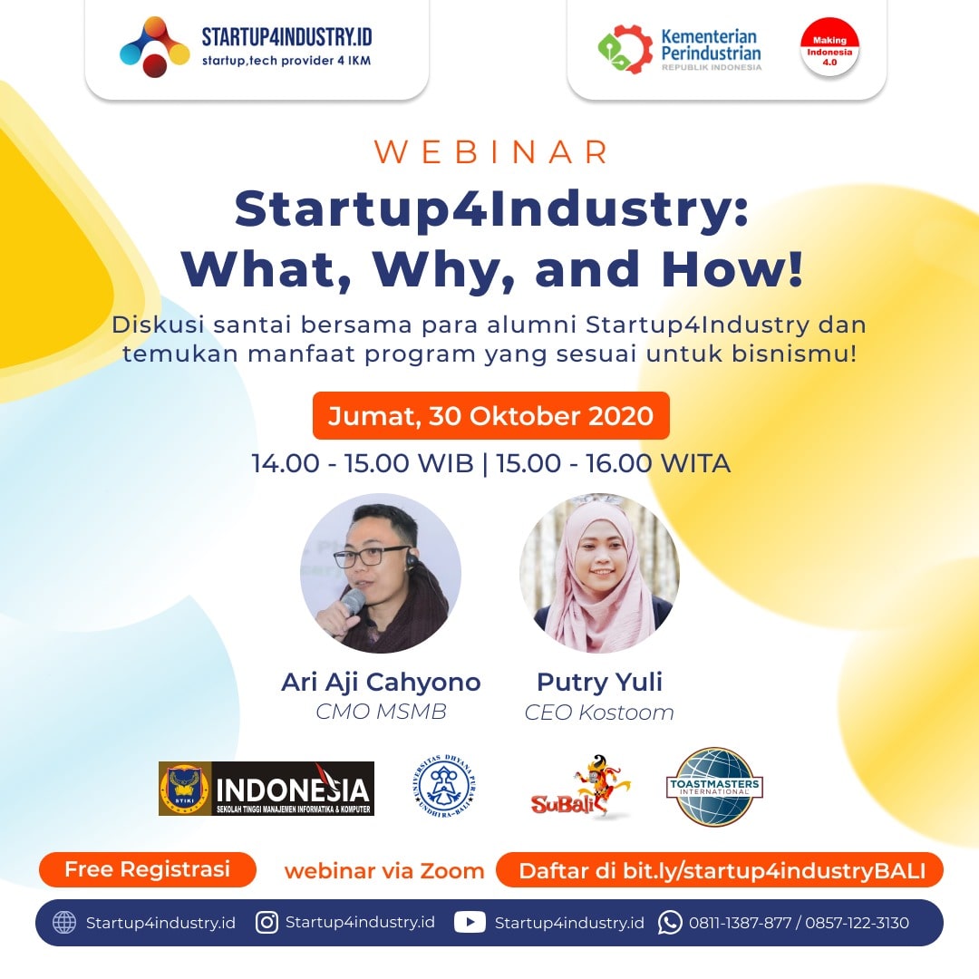 Startup4Industry: What, Why, and How!