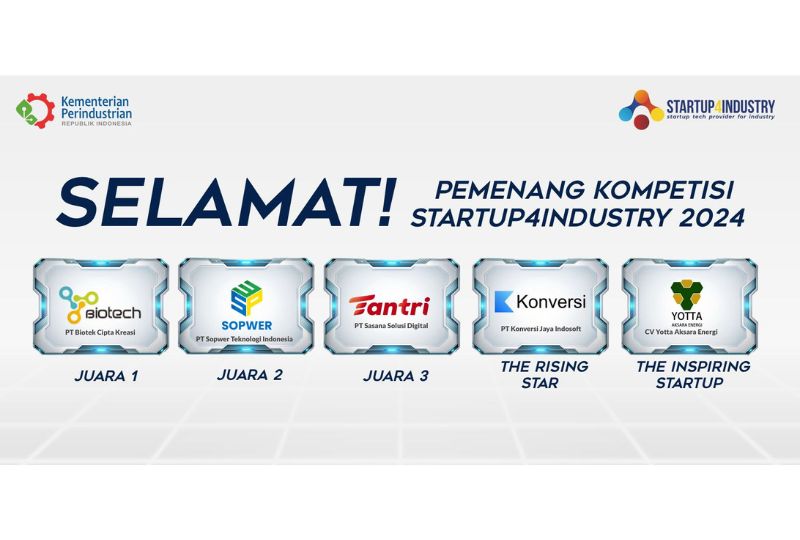 SELAMAT KEPADA PARA PEMENANG KOMPETISI STARTUP4INDUSTRY 2024